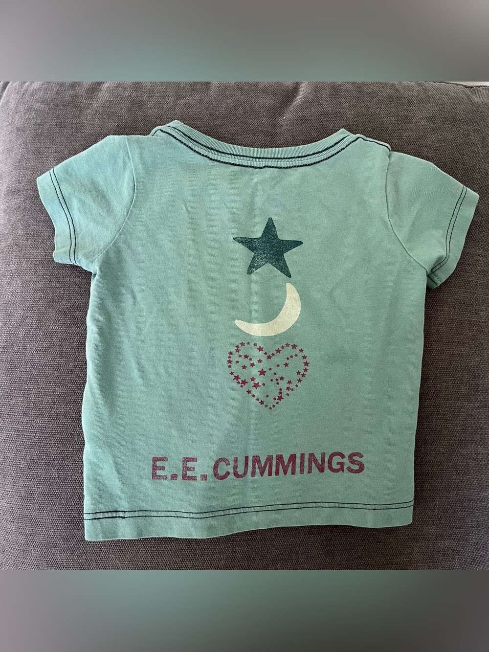 Peek Mint Green Baby Tee with Brown Logo
